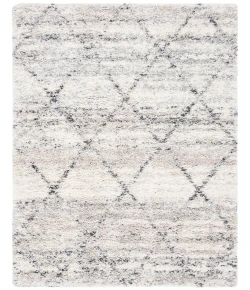 Safavieh Fontana Shag  Grey / Ivory FNT886 5 ft. 3 in. X 7 ft. 6 in. Rectangle Rug
