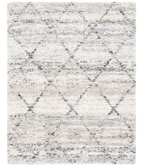 Safavieh Fontana Shag  Grey / Ivory FNT886 5 ft. 3 in. X 7 ft. 6 in. Rectangle Rug