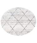 Safavieh Fontana Shag  Grey / Ivory FNT886 5 ft. 3 in. X 5 ft. 3 in. Round Rug