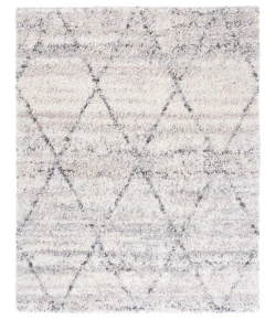 Safavieh Fontana Shag  Grey / Ivory FNT886 10 ft. X 10 ft. Square Rug