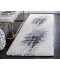 Safavieh Fontana Shag  Grey / Ivory FNT894 5 ft. 3 in. X 7 ft. 6 in. Rectangle Rug