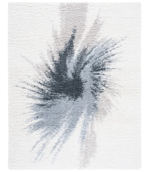 Safavieh Fontana Shag  Grey / Ivory FNT894 5 ft. 3 in. X 7 ft. 6 in. Rectangle Rug