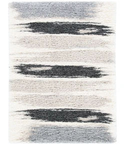 Safavieh Fontana Shag  Grey / Ivory FNT898 2 ft. 3 in. X 12 ft. Runner Rug