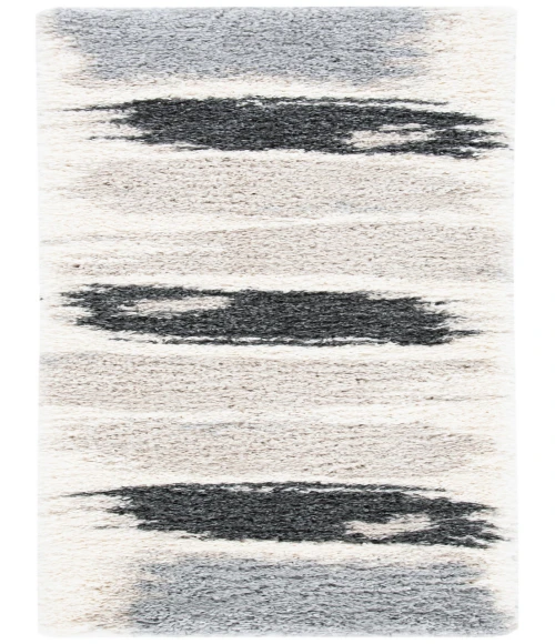 Safavieh Fontana Shag  Grey / Ivory FNT898 2 ft. 3 in. X 12 ft. Runner Rug