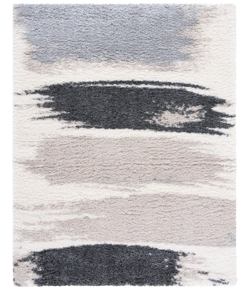 Safavieh Fontana Shag  Grey / Ivory FNT898 3 ft. X 5 ft. Rectangle Rug