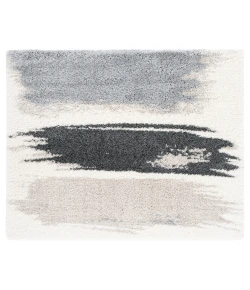 Safavieh Fontana Shag  Grey / Ivory FNT898 5 ft. 3 in. X 5 ft. 3 in. Square Rug