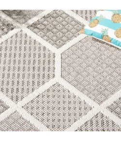 Safavieh Global Grey / Ivory GLB414 6 ft. 7 in. X 6 ft. 7 in. Round Rug
