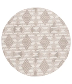 Safavieh Global Beige / Ivory GLB420 6 ft. 7 in. X 6 ft. 7 in. Round Rug