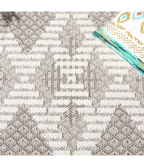 Safavieh Global Grey / Ivory GLB420 9 ft. X 12 ft. Rectangle Rug