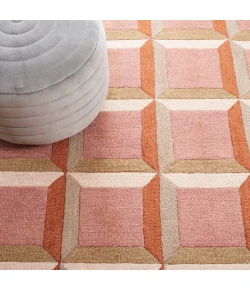 Safavieh Genre Pink / Beige GRE101 6 ft. X 6 ft. Square Rug