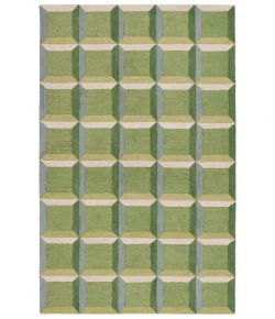 Safavieh Genre Green / Beige GRE101 5 ft. X 8 ft. Rectangle Rug