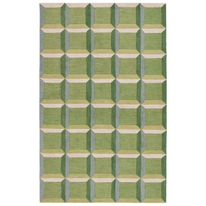 Safavieh Genre Green / Beige GRE101 4 ft. X 6 ft. Rectangle Rug