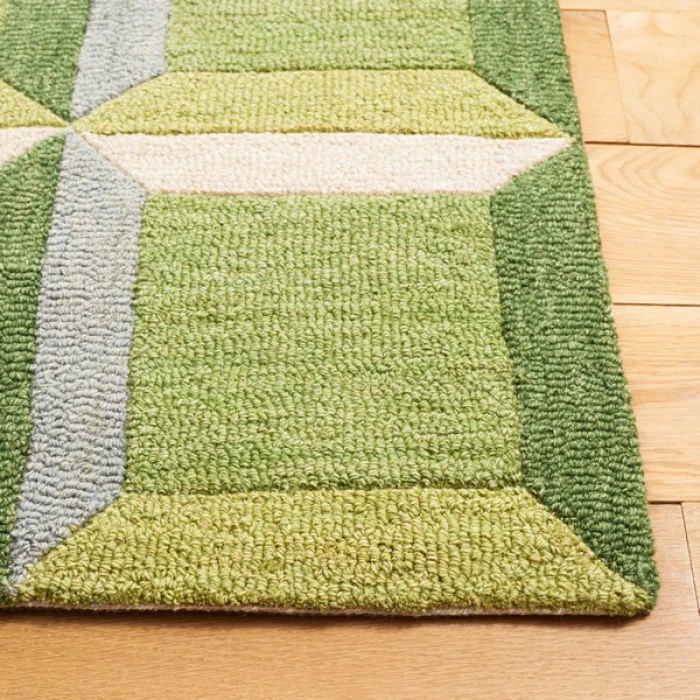 Safavieh Genre Green / Beige GRE101 4 ft. X 6 ft. Rectangle Rug
