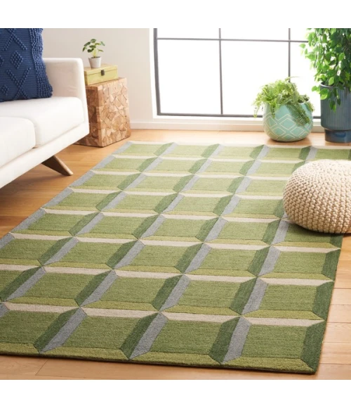 Safavieh Genre Green / Beige GRE101 8 ft. X 10 ft. Rectangle Rug
