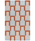 Safavieh Genre Light Blue / Rust GRE102 5 ft. X 8 ft. Rectangle Rug