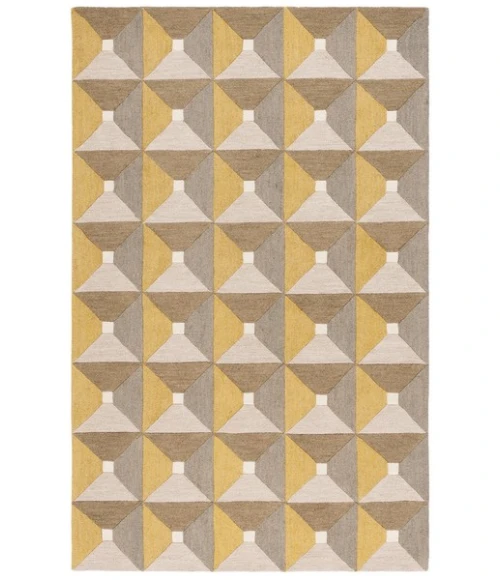 Safavieh Genre Grey / Gold GRE104 6 ft. X 9 ft. Rectangle Rug