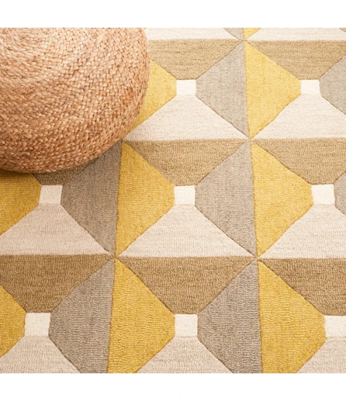 Safavieh Genre Grey / Gold GRE104 6 ft. X 9 ft. Rectangle Rug