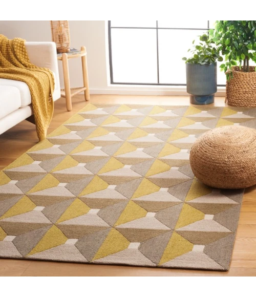 Safavieh Genre Grey / Gold GRE104 6 ft. X 9 ft. Rectangle Rug