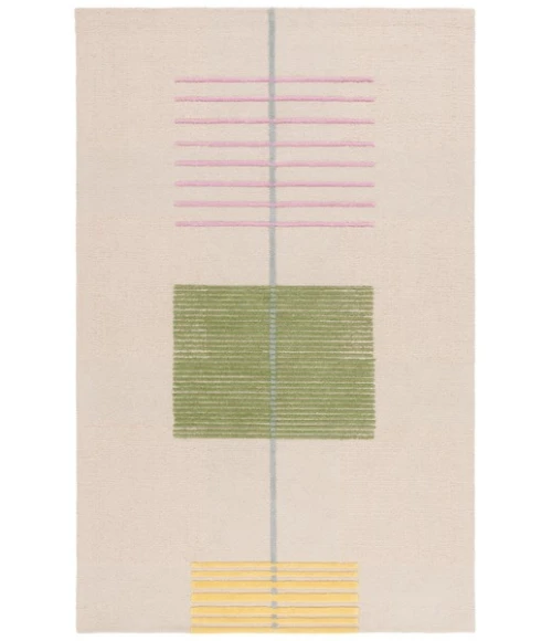 Safavieh Genre Beige / Green GRE204 4 ft. X 6 ft. Rectangle Rug