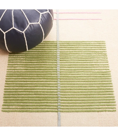 Safavieh Genre Beige / Green GRE204 4 ft. X 6 ft. Rectangle Rug