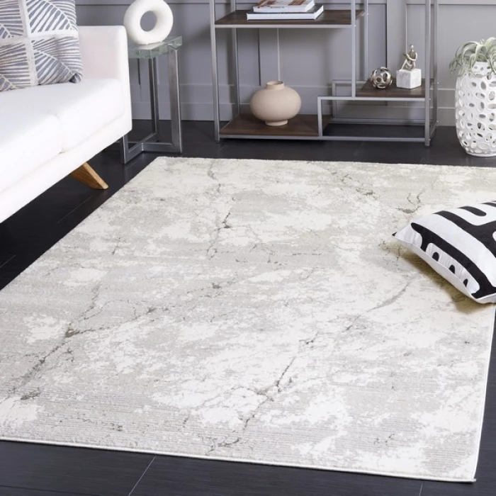 Safavieh Hanna Grey / Ivory HAN112 4 ft. X 6 ft. Rectangle Rug