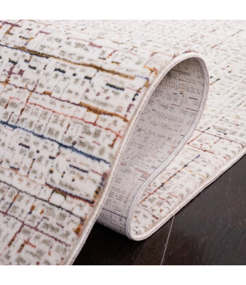 Safavieh Harlow Ivory Grey / Rust HAR101 6 ft. 3 in. X 6 ft. 3 in. Round Rug