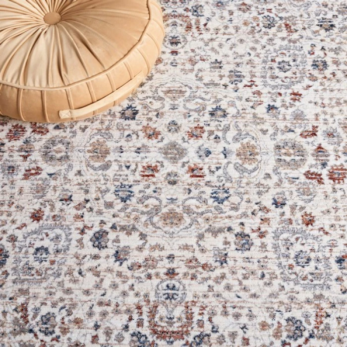 Safavieh Harlow Ivory / Grey Beige HAR163 6 ft. 3 in. X 6 ft. 3 in. Round Rug