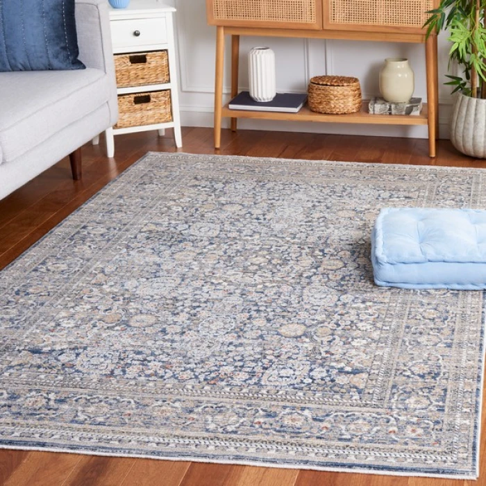 Safavieh Harlow Ivory Blue / Grey HAR163 4 ft. X 6 ft. Rectangle Rug