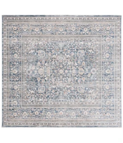 Safavieh Harlow Ivory Blue / Grey HAR163 6 ft. 3 in. X 6 ft. 3 in. Square Rug