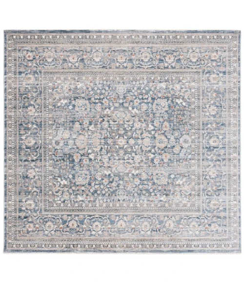 Safavieh Harlow Ivory Blue / Grey HAR163 6 ft. 3 in. X 6 ft. 3 in. Square Rug