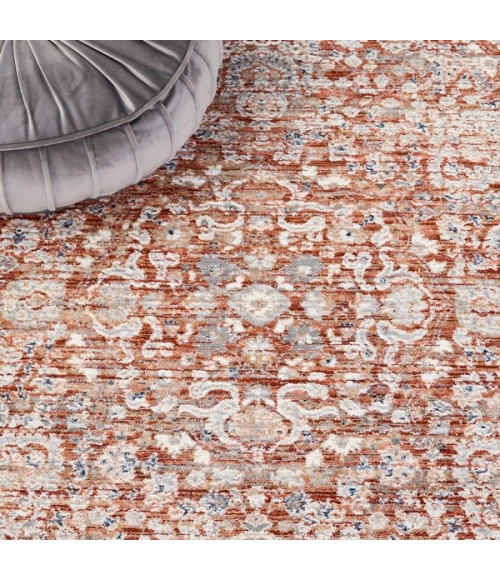 Safavieh Harlow Rust / Ivory Grey HAR163 6 ft. 3 in. X 6 ft. 3 in. Round Rug