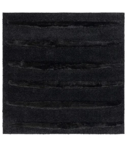 Safavieh Hi-Lo Shag Charcoal HLS202 6 ft. 7 in. X 6 ft. 7 in. Square Rug