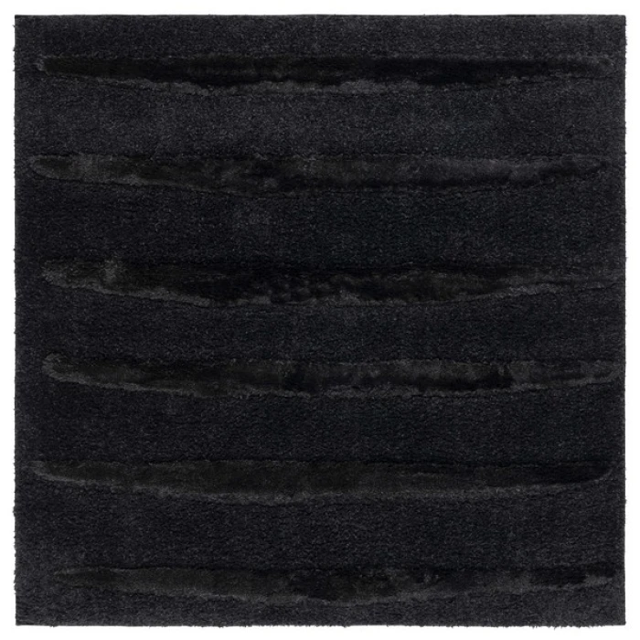 Safavieh Hi-Lo Shag Charcoal HLS202 6 ft. 7 in. X 6 ft. 7 in. Square Rug