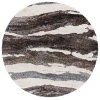Safavieh Hi-Lo Shag Brown / Beige Blue HLS204 6 ft. 7 in. X 6 ft. 7 in. Round Rug