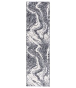 Safavieh Hi-Lo Shag Grey / Light Grey HLS208 2 ft. 2 in. X 8 ft. Runner Rug