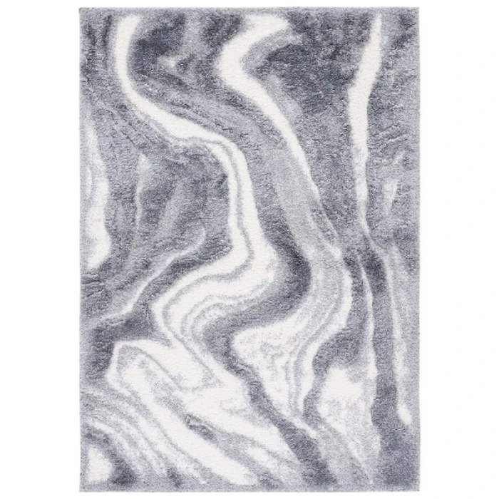 Safavieh Hi-Lo Shag Grey / Light Grey HLS208 5 ft. 3 in. X 7 ft. 6 in. Rectangle Rug