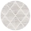 Safavieh Hi-Lo Shag Beige / Grey HLS212 6 ft. 7 in. X 6 ft. 7 in. Round Rug
