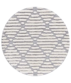 Safavieh Hi-Lo Shag Grey / Beige HLS212 6 ft. 7 in. X 6 ft. 7 in. Round Rug