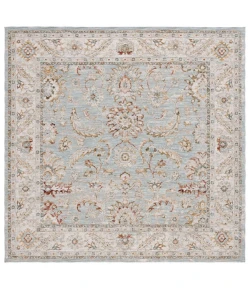 Safavieh Hamilton Blue / Gold HLT108 6 ft. 7 in. X 6 ft. 7 in. Square Rug