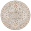 Safavieh Hamilton Ivory / Blue HLT110 6 ft. 7 in. X 6 ft. 7 in. Round Rug