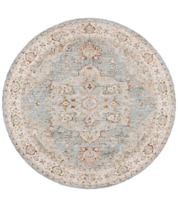 Safavieh Hamilton Blue / Grey HLT110 6 ft. 7 in. X 6 ft. 7 in. Round Rug
