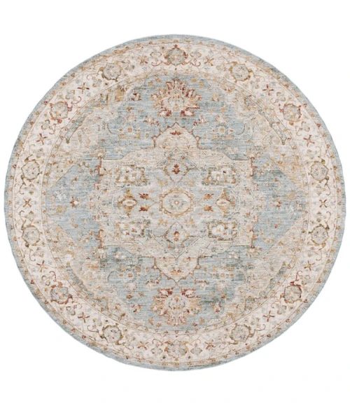 Safavieh Hamilton Blue / Grey HLT110 6 ft. 7 in. X 6 ft. 7 in. Round Rug