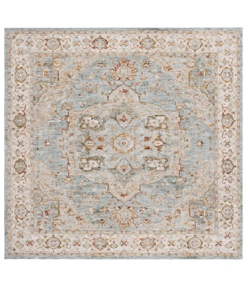 Safavieh Hamilton Blue / Grey HLT110 6 ft. 7 in. X 6 ft. 7 in. Square Rug