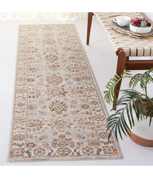Safavieh Hamilton Grey / Rust HLT112 2 ft. 2 in. X 8 ft. Runner Rug