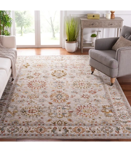 Safavieh Hamilton Grey / Rust HLT112 8 ft. X 10 ft. Rectangle Rug