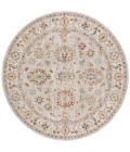 Safavieh Hamilton Grey / Rust HLT112 6 ft. 7 in. X 6 ft. 7 in. Round Rug