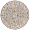 Safavieh Hamilton Blue / Ivory HLT112 6 ft. 7 in. X 6 ft. 7 in. Round Rug