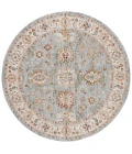 Safavieh Hamilton Blue / Ivory HLT112 6 ft. 7 in. X 6 ft. 7 in. Round Rug