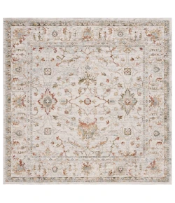 Safavieh Hamilton Ivory / Rust HLT114 6 ft. 7 in. X 6 ft. 7 in. Square Rug