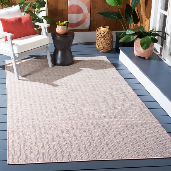 Safavieh Hampton Light Pink / Multi HTN230 5 ft. 1 in. X 7 ft. 6 in. Rectangle Rug